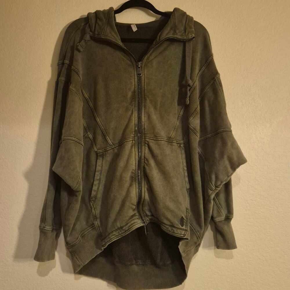Free People Movement We The Free Camden Hoodie in Olive Green - Picture 3 of 10